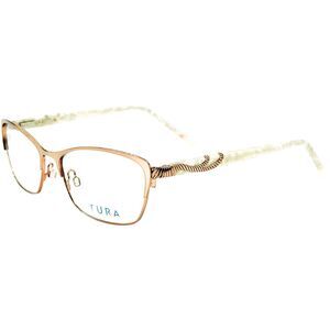 Tura R555 Womens Metal Eyeglass Frame GLD Gold 52-16
